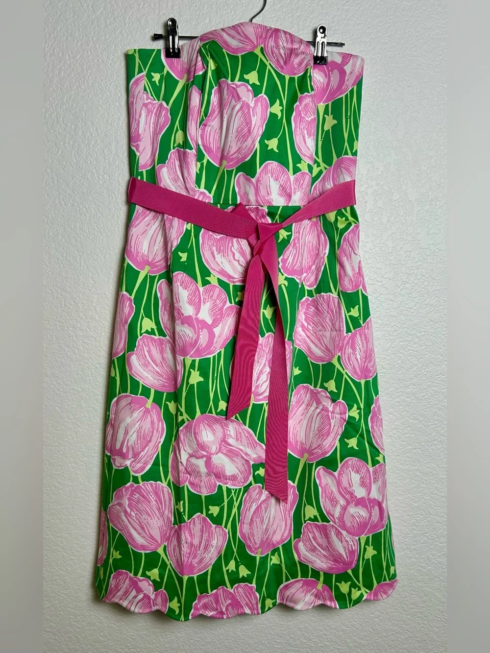 Lilly Pulitzer Strapless Dress – Towering Tulips Print – Size 12 - Picture 1 of 3